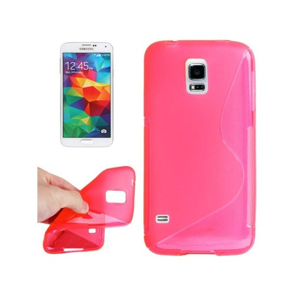 CUSTODIA GEL TPU SILICONE DOUBLE per SAMSUNG G900F GALAXY S5, GALAXY S5 NEO G903F, GALAXY S5 PLUS COLORE ROSA