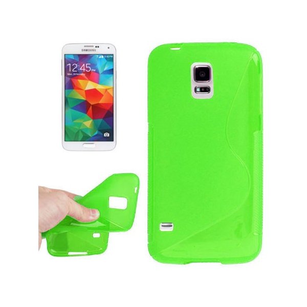 CUSTODIA GEL TPU SILICONE DOUBLE per SAMSUNG G900F GALAXY S5, GALAXY S5 NEO G903F, GALAXY S5 PLUS COLORE VERDE