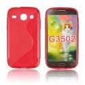 CUSTODIA GEL TPU SILICONE DOUBLE per SAMSUNG G3500 GALAXY CORE PLUS, G3502 GALAXY TREND 3 COLORE ROSSO