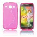 CUSTODIA GEL TPU SILICONE DOUBLE per SAMSUNG G3500 GALAXY CORE PLUS, G3502 GALAXY TREND 3 COLORE ROSA