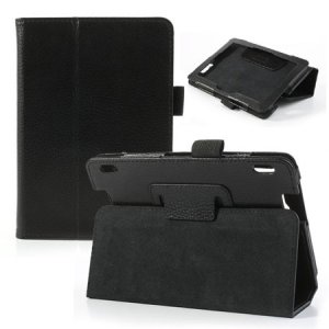 CUSTODIA BOOK ORIZZONTALE PELLE per AMAZON KINDLE FIRE HDX 7" POLLICI CON STAND E PORTA PENNA COLORE NERO