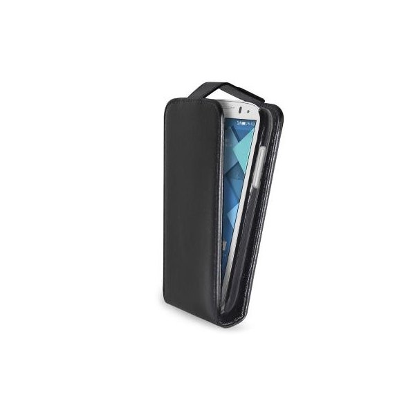 CUSTODIA FLIP VERTICALE PELLE per ALCATEL ONE TOUCH POP C3, POP C2 COLORE NERO