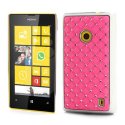 CUSTODIA BACK RIGIDA CON BRILLANTINI per NOKIA LUMIA 520, LUMIA 525 COLORE ROSA