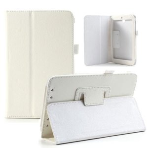 CUSTODIA BOOK ORIZZONTALE PELLE per ASUS MeMO PAD HD 7, ME173, ME173X 7" POLLICI CON STAND E PORTA PENNA COLORE BIANCO