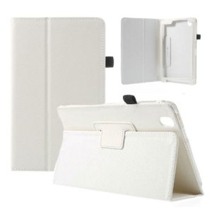 CUSTODIA BOOK ORIZZONTALE PELLE per SAMSUNG GALAXY TAB PRO 8.4, SM-T320, SM-T321, SM-T325 CON STAND E PORTA PENNA BIANCO