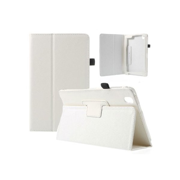 CUSTODIA BOOK ORIZZONTALE PELLE per SAMSUNG GALAXY TAB PRO 8.4, SM-T320, SM-T321, SM-T325 CON STAND E PORTA PENNA BIANCO