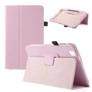 CUSTODIA BOOK ORIZZONTALE PELLE per SAMSUNG GALAXY TAB PRO 8.4, SM-T320, SM-T321, SM-T325 CON STAND E PORTA PENNA ROSA