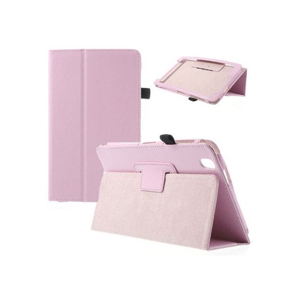 CUSTODIA BOOK ORIZZONTALE PELLE per SAMSUNG GALAXY TAB PRO 8.4, SM-T320, SM-T321, SM-T325 CON STAND E PORTA PENNA ROSA