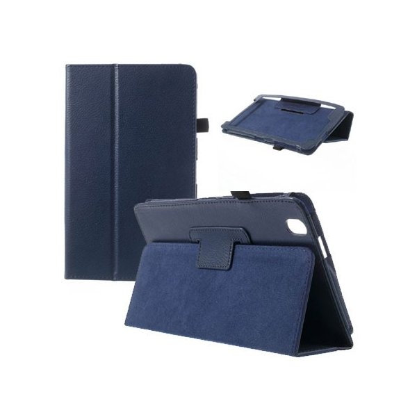 CUSTODIA BOOK ORIZZONTALE PELLE per SAMSUNG GALAXY TAB PRO 8.4, SM-T320, SM-T321, SM-T325 CON STAND E PORTA PENNA BLU