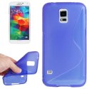 CUSTODIA GEL TPU SILICONE DOUBLE per SAMSUNG G900F GALAXY S5, GALAXY S5 NEO G903F, GALAXY S5 PLUS COLORE BLU