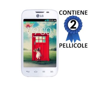 PELLICOLA PROTEGGI DISPLAY per LG L40 DUAL, D170 CONFEZIONE 2 PEZZI