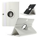 CUSTODIA BOOK PELLE GIREVOLE per SAMSUNG GALAXY TAB PRO 10.1, SM-T520, SM-T525 CON STAND E CHIUSURA AD ELASTICO COLORE BIANCO