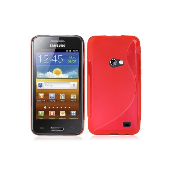 CUSTODIA GEL TPU SILICONE DOUBLE per SAMSUNG I8530 GALAXY BEAM COLORE ROSSO