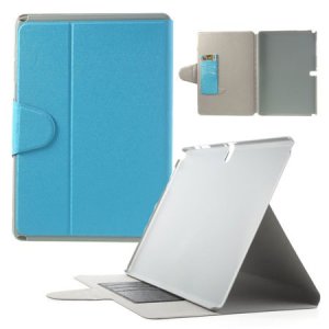 CUSTODIA BOOK ORIZZONTALE per SAMSUNG GALAXY NOTE PRO 12.2, SM-P900 CON STAND E TASCHE PORTA CARTE COLORE AZZURRO