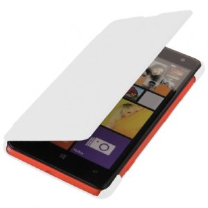 CUSTODIA FLIP ORIZZONTALE per  NOKIA LUMIA 625 COLORE BIANCO (NO RIMOZIONE COVER)