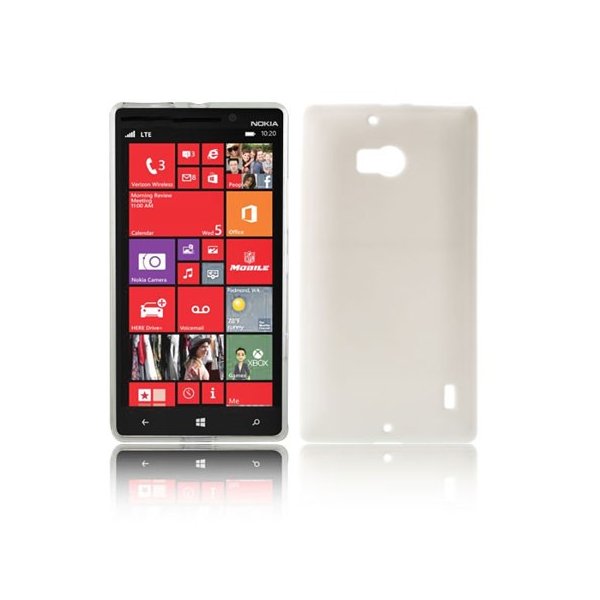 CUSTODIA GEL TPU SILICONE per NOKIA LUMIA ICON 929, LUMIA 930 COLORE BIANCO