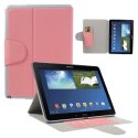 CUSTODIA BOOK ORIZZONTALE per SAMSUNG GALAXY NOTE 10.1 (2014 EDITION), SM-P600 CON STAND E TASCHE PORTA CARTE COLORE ROSA