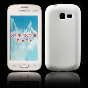 CUSTODIA GEL TPU SILICONE per SAMSUNG S7260 GALAXY STAR PRO, S7262 GALAXY STAR PLUS COLORE BIANCO