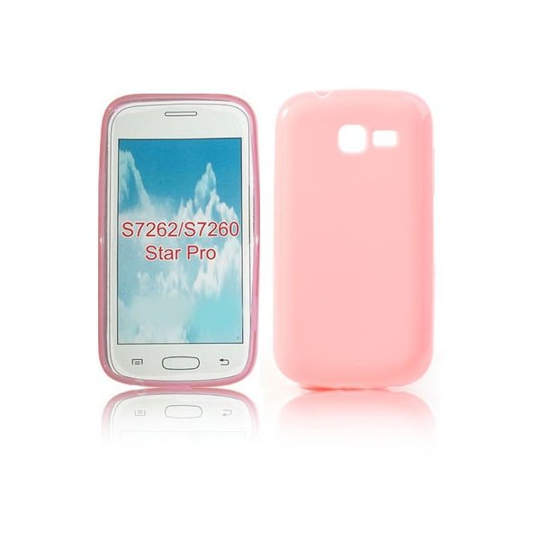 CUSTODIA GEL TPU SILICONE per SAMSUNG S7260 GALAXY STAR PRO, S7262 GALAXY STAR PLUS COLORE ROSA