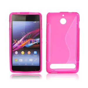 CUSTODIA GEL TPU SILICONE DOUBLE per SONY XPERIA E1 D2004, D2005 COLORE ROSA