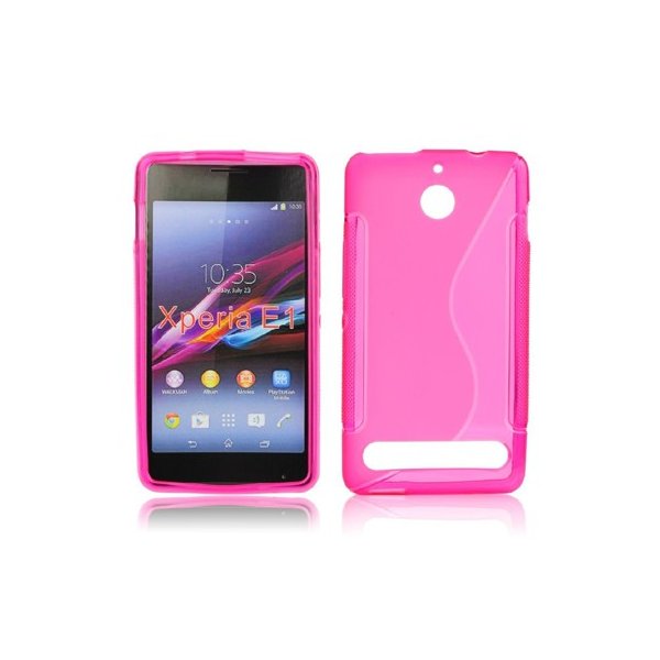 CUSTODIA GEL TPU SILICONE DOUBLE per SONY XPERIA E1 D2004, D2005 COLORE ROSA