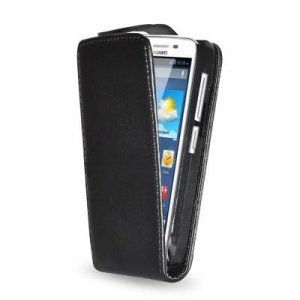 CUSTODIA FLIP VERTICALE PELLE per HUAWEI ASCEND Y511 COLORE NERO