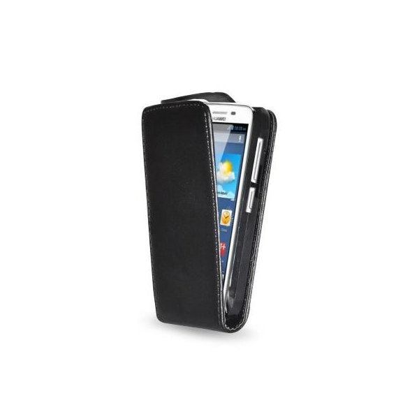 CUSTODIA FLIP VERTICALE PELLE per HUAWEI ASCEND Y511 COLORE NERO