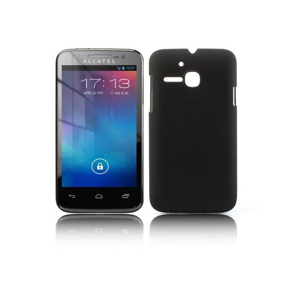 CUSTODIA BACK RIGIDA per ALCATEL ONE TOUCH M'POP 5020D COLORE NERO