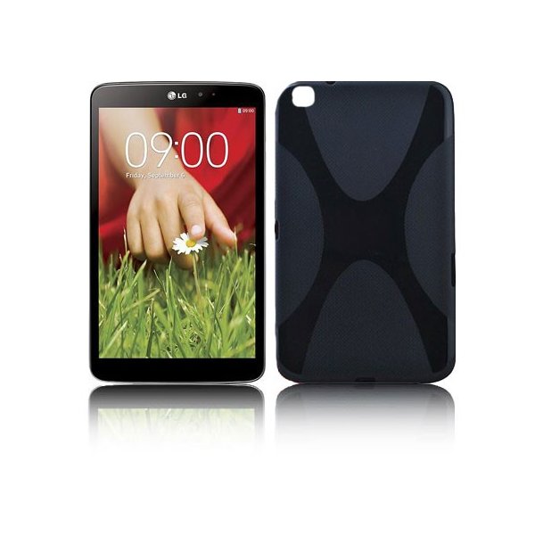 CUSTODIA GEL TPU SILICONE DOUBLE X-LINE per LG G PAD 8.3 V500 COLORE NERO