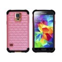 CUSTODIA BACK RIGIDA CON BRILLANTINI per SAMSUNG G900F GALAXY S5, GALAXY S5 NEO G903F, GALAXY S5 PLUS COLORE ROSA