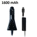 CARICATORE AUTO 1600mAh CON CONNETTORE MICRO USB - CAVO A SPIRALE COLORE NERO (CA00.MICRO.1.6A.NE)