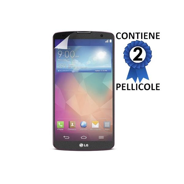 PELLICOLA PROTEGGI DISPLAY per LG G PRO 2, D837, D838, F350 CONFEZIONE 2 PEZZI