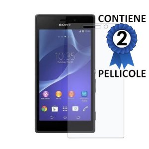 PELLICOLA PROTEGGI DISPLAY per SONY XPERIA M2 CONFEZIONE 2 PEZZI