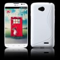 CUSTODIA GEL TPU SILICONE DOUBLE per LG L70 D320N, L70 DUAL SIM D325 COLORE BIANCO