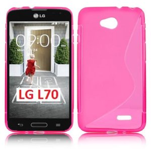 CUSTODIA GEL TPU SILICONE DOUBLE per LG L70 D320N, L70 DUAL SIM D325 COLORE ROSA