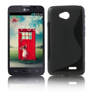 CUSTODIA GEL TPU SILICONE DOUBLE per LG L70 D320N, L70 DUAL SIM D325 COLORE NERO