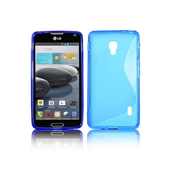 CUSTODIA GEL TPU SILICONE DOUBLE per LG OPTIMUS F6, D500, D505 COLORE BLU