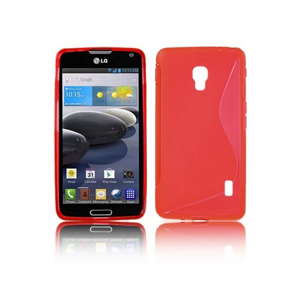 CUSTODIA GEL TPU SILICONE DOUBLE per LG OPTIMUS F6, D500, D505 COLORE ROSSO