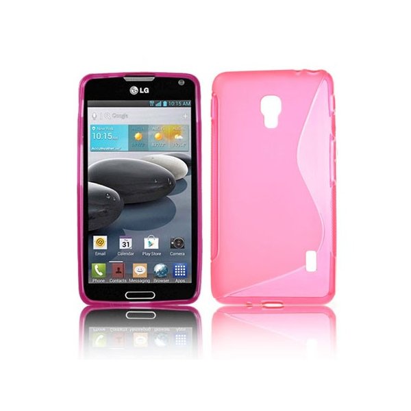 CUSTODIA GEL TPU SILICONE DOUBLE per LG OPTIMUS F6, D500, D505 COLORE ROSA