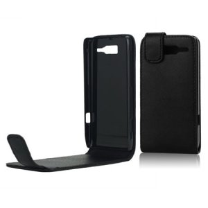 CUSTODIA FLIP VERTICALE PELLE per MOTOROLA RAZR M XT905, XT907 COLORE NERO