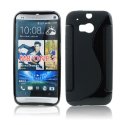 CUSTODIA GEL TPU SILICONE DOUBLE per HTC ONE 2 ( M8 ), ONE M8s COLORE NERO