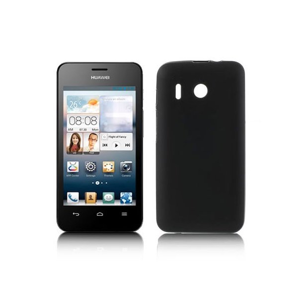 CUSTODIA GEL TPU SILICONE per HUAWEI ASCEND Y320 COLORE NERO