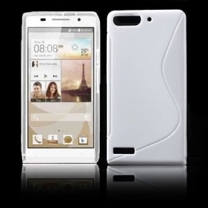 CUSTODIA GEL TPU SILICONE DOUBLE per HUAWEI ASCEND G6 COLORE BIANCO (NO G6 4G)