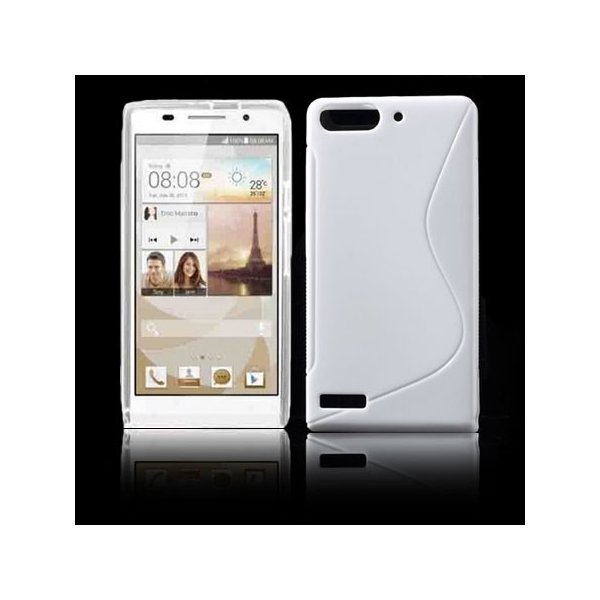 CUSTODIA GEL TPU SILICONE DOUBLE per HUAWEI ASCEND G6 COLORE BIANCO (NO G6 4G)