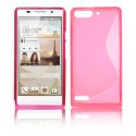 CUSTODIA GEL TPU SILICONE DOUBLE per HUAWEI ASCEND G6 COLORE ROSA (NO G6 4G)