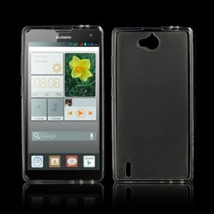 CUSTODIA GEL TPU SILICONE per HUAWEI ASCEND G740, ORANGE YUMO COLORE BIANCO