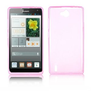 CUSTODIA GEL TPU SILICONE per HUAWEI ASCEND G740, ORANGE YUMO COLORE ROSA