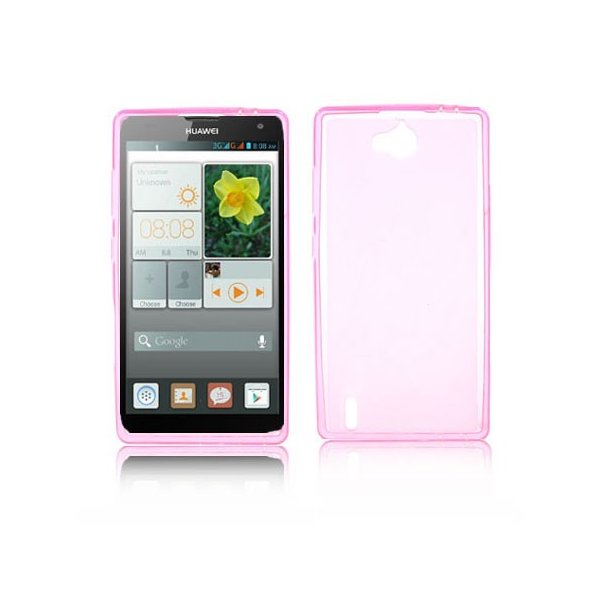 CUSTODIA GEL TPU SILICONE per HUAWEI ASCEND G740, ORANGE YUMO COLORE ROSA