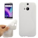 CUSTODIA GEL TPU SILICONE DOUBLE per HTC ONE 2 ( M8 ), ONE M8s COLORE BIANCO