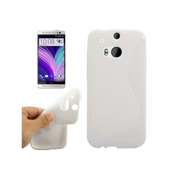 CUSTODIA GEL TPU SILICONE DOUBLE per HTC ONE 2 ( M8 ), ONE M8s COLORE BIANCO